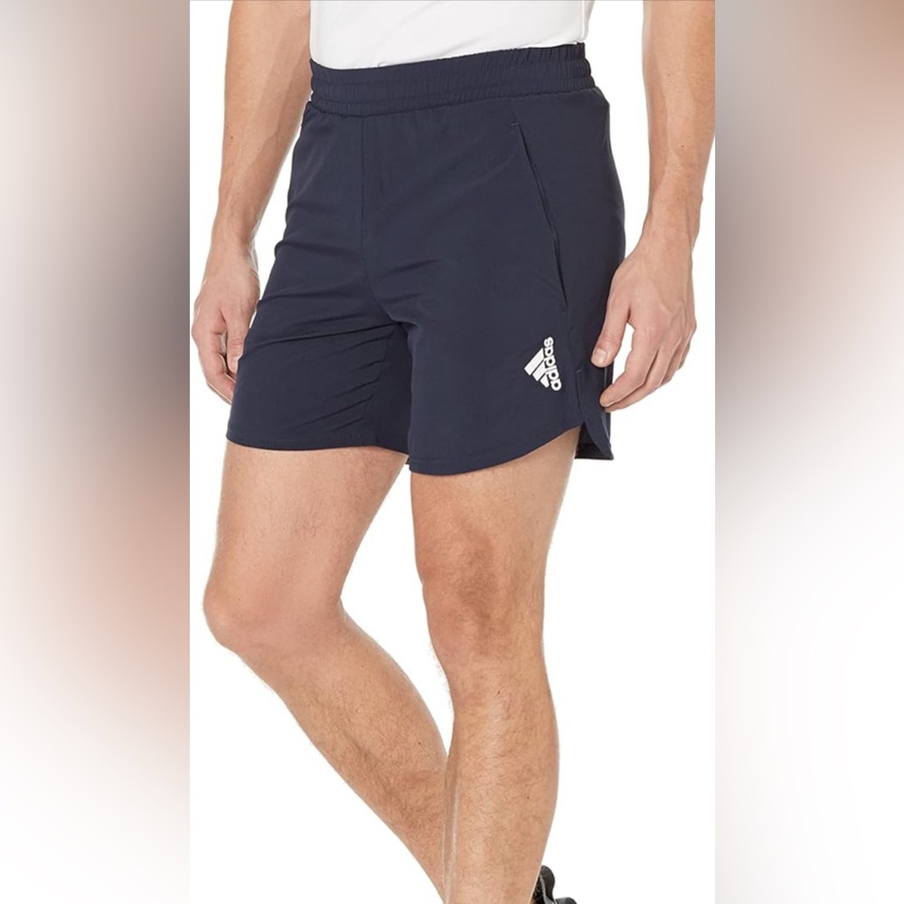 NWT! ADIDAS Mens AEROREADY DESIGNED FOR MOVEMENT SHORTS 7" Legend Ink